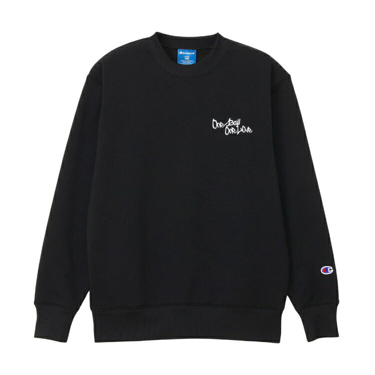 Champion チャンピオン CREW NECK ブラック 140 CK-CB017 90 | ファッション トップス スウェット 長袖 ロングスリーブ ストレッチ性 速乾性 裏毛 吸汗 子供服 子供 子ども キッズ ジュニア ボーイズ ガールズ スポーツウェア デイリーウエア