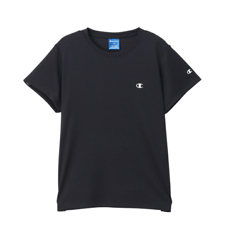 Champion チャンピオン SHORT SLEEVE ブラック L CW-CS350 90 | ファッション レディースファッション レディース トップス ショートスリーブTシャツ 機能Tシャツ 半袖 ロゴ入り 抗菌防臭 吸汗速乾 おしゃれ シンプル カジュアル オールシーズン 人気