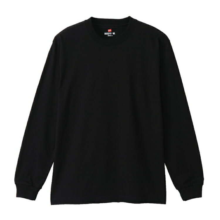 Rakuten - Hanes チャンピオン L/S T-SHIRT 2P ブラック S H5186-2 90 | ファッション メンズファッション レディース ユニセックス 男女兼用 トップス ロングTシャツ ロンT 長袖 防寒 タグレス 袖口リブ おしゃれ ベーシック シンプル オールシーズン 人気