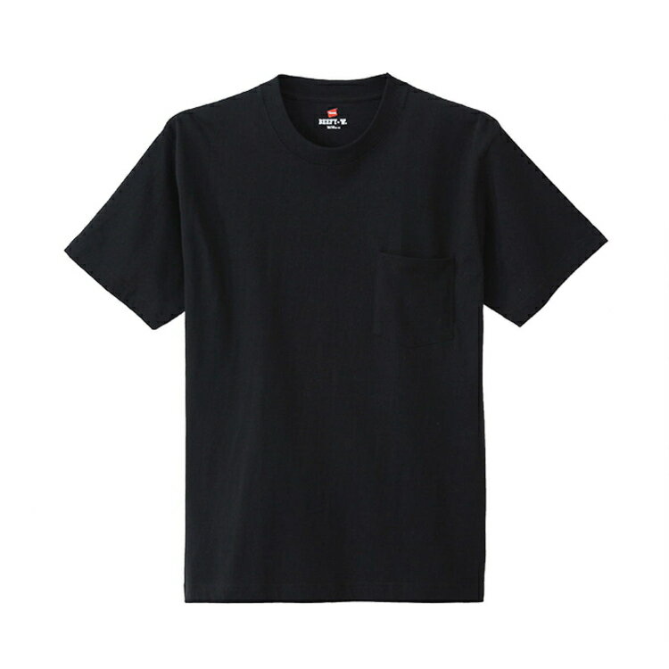 Long-Sleeved - Hanes チャンピオン BEEFY POCKET T-SHIRT ブラック XS H5190 90 | トップス Tシャツ 半袖 ファッション メンズファッション レディース ユニセックス 男女兼用 タグレス 丸首 胸ポケット付き カジュアル シンプルデザイン 無地 オールシーズン おしゃれ