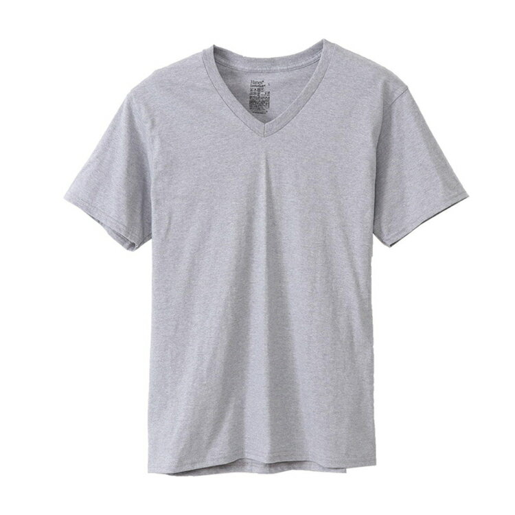 Long-Sleeved - Hanes チャンピオン 3P RS V T-SHIRT ヘザーグレー M HM1EY703 60 | ファッション Tシャツ 半袖 インナー 肌着 3枚入り アンダーウェア メンズファッション レディース ユニセックス 男女兼用 トップス 無地 デイリー ベーシック シンプル オールシーズン
