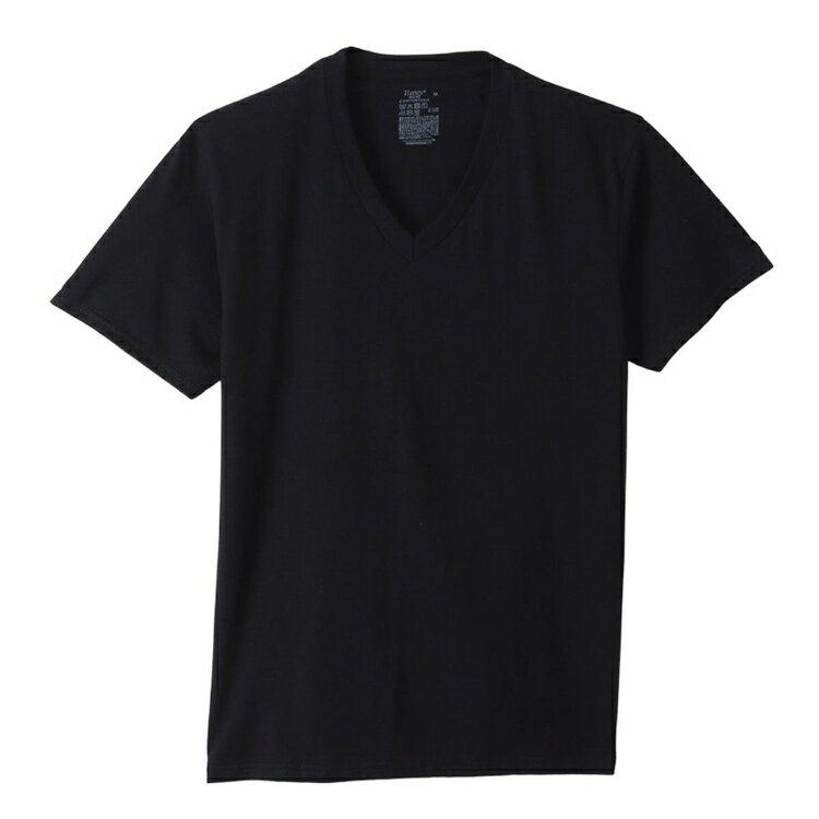 Shirts - Hanes チャンピオン 2P RS V T-SHIRT ブラック L HM1EY704 90 | ファッション Tシャツ 半袖 インナー 肌着 2枚入り アンダーウェア メンズファッション レディース ユニセックス 男女兼用 トップス 無地 デイリー ベーシック シンプル オールシーズン