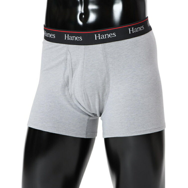 Hanes - Hanes チャンピオン 1P BOXER BRIEF ブラックXヘザーグレー LL HM6EB201 95 | メンズ ボクサーパンツ 男性用 下着 インナー 抗菌防臭 肌触り 快適フィット 動きやすい 無地 カジュアル ルームウェア MENS 紳士 普段着 衣類 ファッション おしゃれ かっこいい 人気