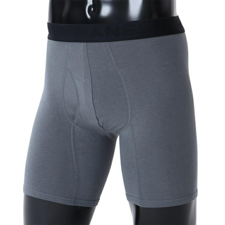 Hanes - Hanes チャンピオン 1P BOXER COMFORT FLEX FIT ミディアムグレー M HM6EQ101 50 | メンズ ボクサーパンツ 男性用 下着 インナー 抗菌防臭 肌触り 快適フィット 動きやすい 無地 カジュアル ルームウェア MENS 紳士 普段着 衣類 ファッション おしゃれ かっこいい 人気