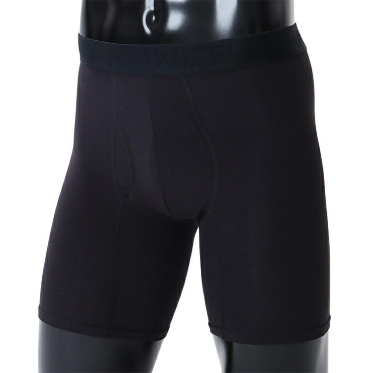 Hanes - Hanes チャンピオン 1P BOXER COMFORT FLEX FIT ブラック M HM6EQ101 90 | メンズ ボクサーパンツ 男性用 下着 インナー 抗菌防臭 肌触り 快適フィット 動きやすい 無地 カジュアル ルームウェア MENS 紳士 普段着 衣類 ファッション おしゃれ かっこいい 人気