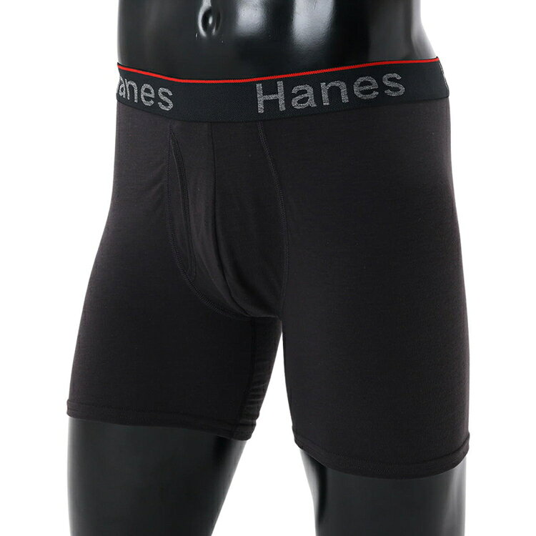 Men'S Underwear - Hanes チャンピオン 1P BOXER BRIEF ブラック M HM6EW101 90 | メンズ ボクサーパンツ 男性用 下着 インナー 抗菌防臭 肌触り 快適フィット 動きやすい 無地 カジュアル ルームウェア MENS 紳士 普段着 衣類 ファッション おしゃれ かっこいい 人気