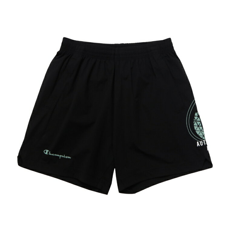 男性服饰 - CHAMPION チャンピオン SHORTS ブラックXセージグリーン XL C3-DV512 9SG | ボトムス パンツ ズボン ハーフ丈 ハーフパンツ 吸汗性 速乾性 ストレッチ性 スポーツ トレーニング メンズ ユニセックス 男女兼用 ウエア ウェア 衣類 服 ファッション