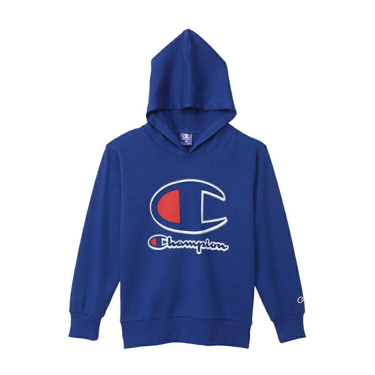 HANES ヘインズ HOODEDSWEATSHIRT ブルー 160サイズ CK-XS101 340 | スポーツ 服 衣類 衣料品 キッズ 子供 トップス パーカー プルオーバー スウェット スウェットシャツ コットン ポリエステル ロゴ ラバープリント 裏毛素材 カンガルーポケット ブルー 160