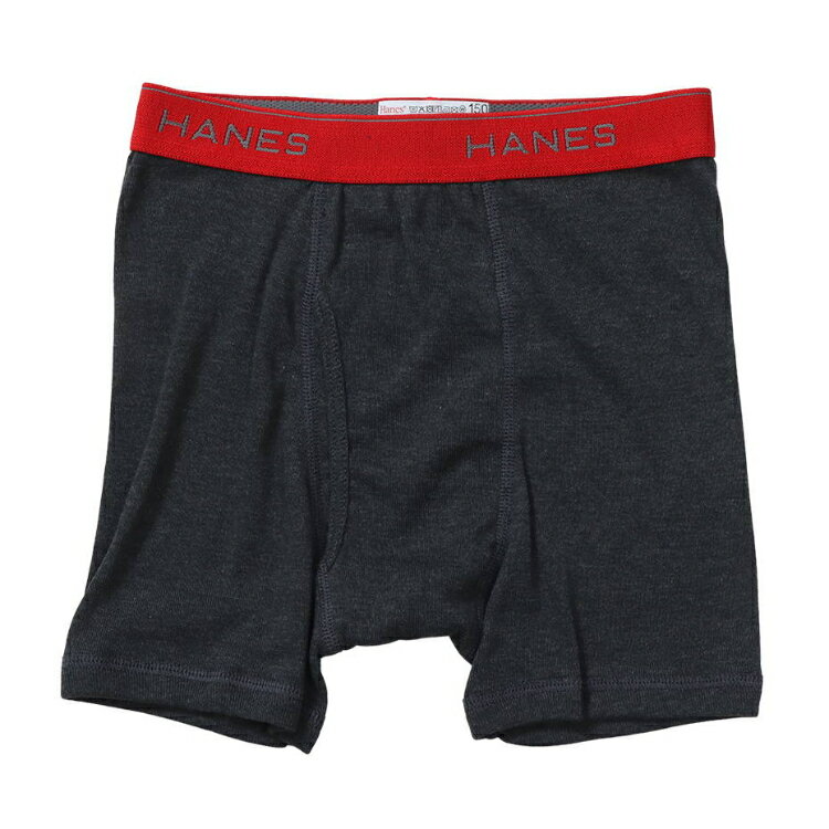HANES ヘインズ ボーイズ1Pボクサー チャコールヘザーxレッド 140サイズ HB6EH201 88 | スポーツ 運動 ..