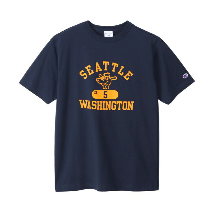 CHAMPION チャンピオン SHORT SLEEVE T-SHIRT ネイビー XL C3-B348 370 | ファッション メンズファッション レディース ユニセックス Tシャツ 半袖シャツ ショートスリーブ オーバーサイズ ベーシック カジュアル ジャージ 男性用 女性用 セットアップ スポーツ