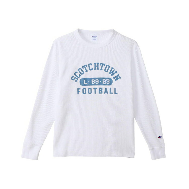 Champion チャンピオン LONG SLEEVE ホワイトXブルー M C3-C425 12 | ファッション メンズファッション レディース ユニセックス 男女..