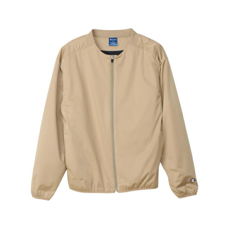 Champion チャンピオン ZIP JACKET ゴールドベージュ L C3-CSC19 78G | ファッション メンズファッション レディース ユニセックス 男女兼用 アウター ジップジャケット ノーカラー ラバープリント スポーツ 日常使い シンプル スタイリッシュ おしゃれ