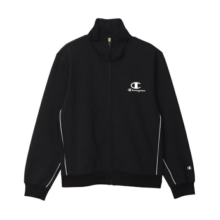 Champion チャンピオン ZIP JACKET ブラック L C3-CSE10 90 | ファッション メンズファッション ジップジャケット ジャージ パイピングテープ 吸汗速乾 ドライ スポーツ ランニング ダンス ジム セットアップ ベーシック カジュアル 普段着 秋冬服