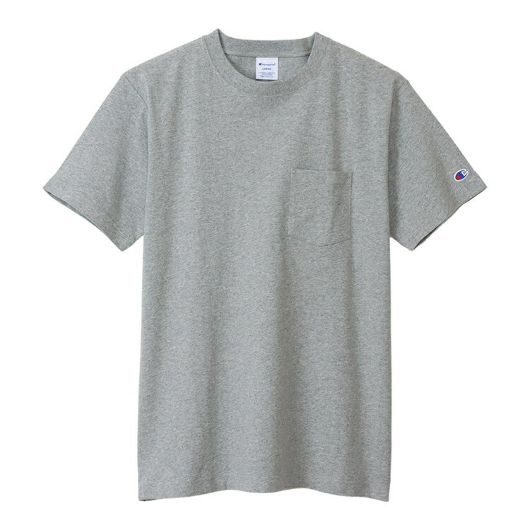 Champion チャンピオン SHORT SLEEVE POCKET T オックスフォードグレー M C3-X357 70 | ファッション メンズファッション スポーツウェア タウンウェア トップス ショートスリーブポケットTシャツ 半袖 丸首 ポケット 洗い加工 カジュアル シンプル おしゃれ オールシーズン