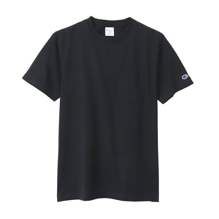 Champion チャンピオン SHORT SLEEVE POCKET T ブラック XL C3-X357 90 | ファッション メンズファッション スポーツウェア タウンウェア トップス ショートスリーブポケットTシャツ 半袖 丸首 ポケット 洗い加工 カジュアル シンプル おしゃれ オールシーズン