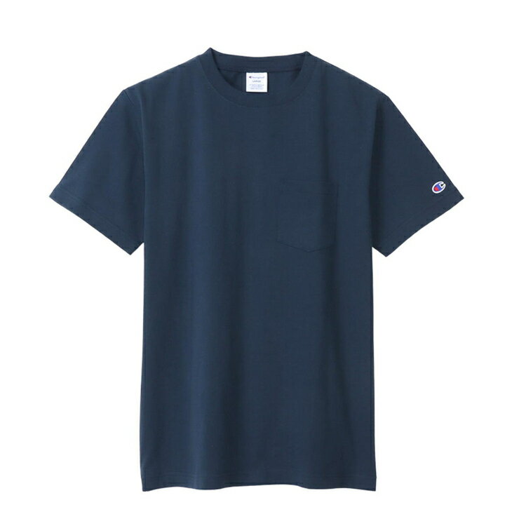 Champion チャンピオン SHORT SLEEVE POCKET T ネイビー S C3-X357 370 | ファッション メンズファッション スポーツウェア タウンウェア トップス ショートスリーブポケットTシャツ 半袖 丸首 ポケット 洗い加工 カジュアル シンプル おしゃれ オールシーズン