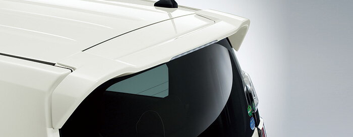 HONDA ホンダ NWGN N-WGN エヌワゴン ホンダ純正 テールゲートスポイラー プリティッシュグリーンパール 2016.6〜次モデル 08F02-T6G-0T0 | テールゲート リア スポイラー ウイング リアウイング ウイングスポイラー 取り付け エアロパーツ 車 外装