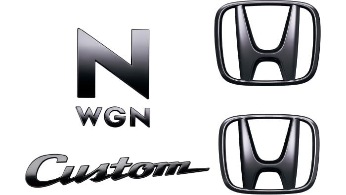 HONDA ホンダ 純正 ブラックエンブレム N-WGN Custom用 08F20-TKR-000C | honda純正 ホンダ純正 JH3 JH4 NWGN N-WGN NWGNカスタム N-WGNカスタム エンブレム ロゴ 車 交換 部品 車用品 カー用品 外装 パーツ ポイント消化
