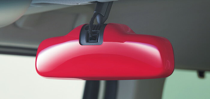 HONDA ホンダ 純正 NBOX N-BOX エヌボックス ルームミラーカバー レッド/後席シートベルト締め忘れ警告..
