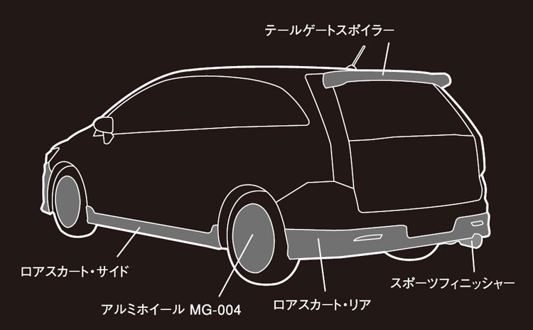 HONDA �ۥ�� STREAM ���ȥ꡼�� �ۥ������ 17���������ߥۥ�����MG-004�ͥ��֥饤�ȥե��˥å���/17��6J���󥻥å�55PCD114.3(1��)�� 2010.4��2012.3��||