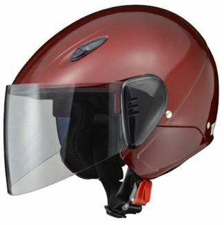 Lead Industry - LEAD リード工業 SERIO RE-35 セミジェットヘルメット キャンディーレッド | ジェット ヘルメット ヘルメ バイク 原付 メンズ レディース シールド かっこいい インナー あごひも ワンタッチ 交換 レッド 赤 替え 軽量 内装 バイク用品 リード RE35 UVカット ポイント消化