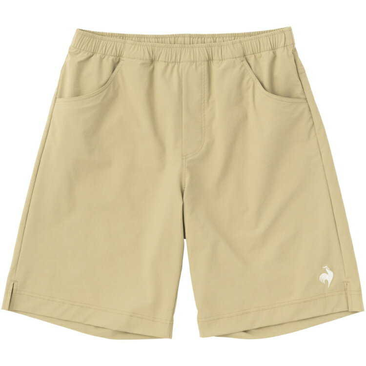 le coq sportif ルコック ナイロンハーフパンツ ベージュ M QMMVJD01 BG | スポーツ スポーツ用品 メンズ 男性 ボトムス ナイロンハーフパンツ ハーフパンツ はっ水 ストレッチ UVカット UPF50+ ランニング ジョギング ウォーキング ゴム入り ジム ポケット ベージュ M