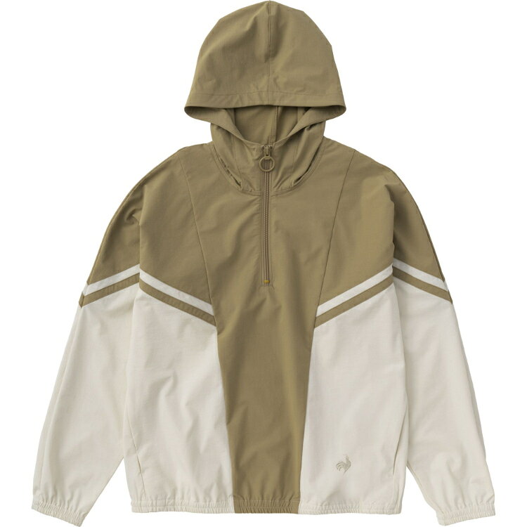 le coq sportif ルコック ナイロンアノラックパーカー ベージュ L QMWVJF22 BG | スポーツ スポーツ用品 レディース 女性 トップス ナイロンアノラックパーカー パーカー ストレッチ UVカット はっ水加工 ナイロンクロス素材 ポケット ランニング ジョギング ベージュ L