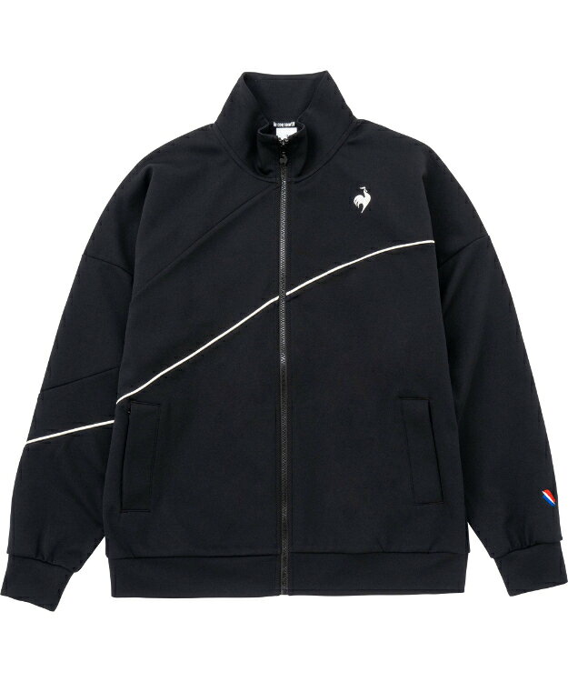 le coq sportif ルコック ヘランカダブルフェイス スタンドジャケット ブラック O QMMWJF01 BK | 衣類 服 ウエア トップス アウター ジャケット ヘランカ 吸汗 ストレッチ性 UVカット ダブルフェイスニット デイリーユース スポーツ アウトドア 機能性 ブラック O