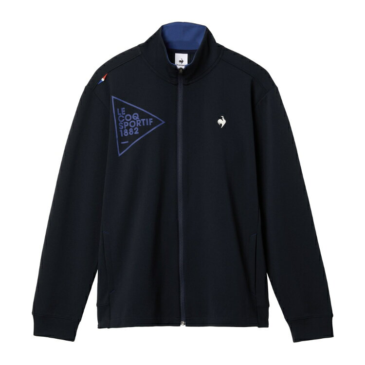 Rakuten - le coq sportif ルコック LCS Essentialジャージジャケット ネイビー XO LT5FJG10M NV00 | スポーツ用品 ウェア ファッション トップス ジャージ 男性用 メンズ 吸汗機能 ストレッチ UVカット ランニング ウォーキング トレーニング デイリーユース シンプル スポーティー