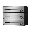 NASTA ナスタ ポスト D-ALL 3戸 可変ダイヤル錠 ステンレスヘアーライン 300×360×317.3 KS-MB3202PU-3LK-S | KS-...