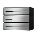 NASTA ナスタ ポスト D-ALL 3戸 可変ダイヤル錠 ステンレスヘアーライン 300×360×335.8 KS-MB3402PU-3LK-S | KS-...