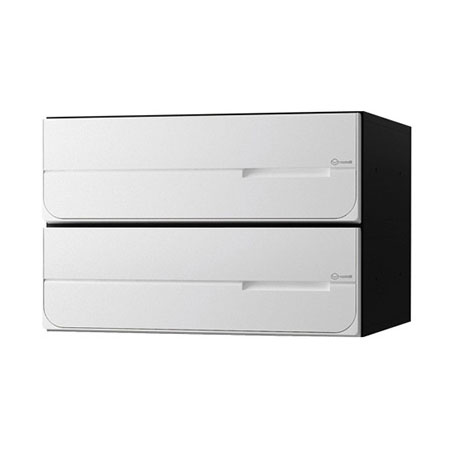 NASTA ナスタ ポスト D-ALL 上開き 2戸 静音大型ダイヤル錠 ホワイト 240×360×333.2 KS-MB4102PU-2L-W | KS-MB4102PU シリーズ メール便 はがき DM パンフレット カタログ 回覧板 郵便受け 郵便ポスト 新聞受け 玄関ポスト メールボックス おしゃれ シンプル