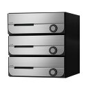 NASTA ナスタ ポスト D-ALL 3戸 静音大型ダイヤル錠 ステンレスヘアーライン 300×280×407.3 KS-MB5202PU-3L-S | KS...