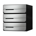 NASTA ナスタ ポスト D-ALL 3戸 静音大型ダイヤル錠 ステンレスヘアーライン 300×280×425.8 KS-MB5402PU-3L-S | KS...