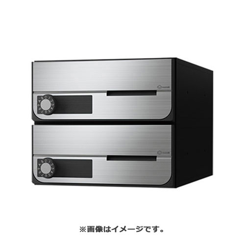 樂天商城 - NASTA ナスタ ポスト D-ALL 2戸 可変ダイヤル錠 ステンレスヘアーライン KS-MB6202PU-2LK-S | KS-MB6202PU シリーズ メール便 はがき DM パンフレット カタログ 回覧板 郵便受け 郵便ポスト 新聞受け 玄関ポスト メールボックス おしゃれ シンプル
