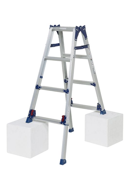 Stepladders - ピカコーポレーション PiCa 四脚アジャスト式はしご兼用脚立 スタンダードタイプ SCL 0.94〜1.25 SCL-120A | 脚立 ピカ 折りたたみ アルミ 工事 照明 用品 はしご 脚立 プロ 職人 整備 洗車 DIY