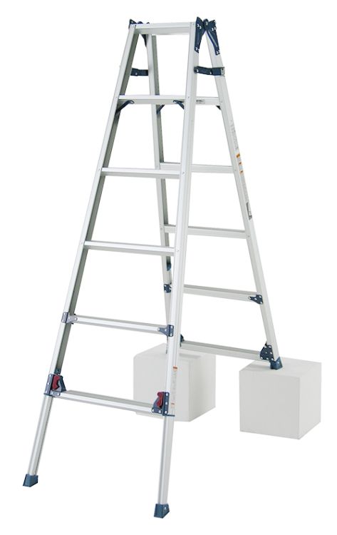 ピカコーポレーション PiCa 四脚アジャスト式はしご兼用脚立 スタンダードタイプ SCL 1.53〜1.84 SCL-1..