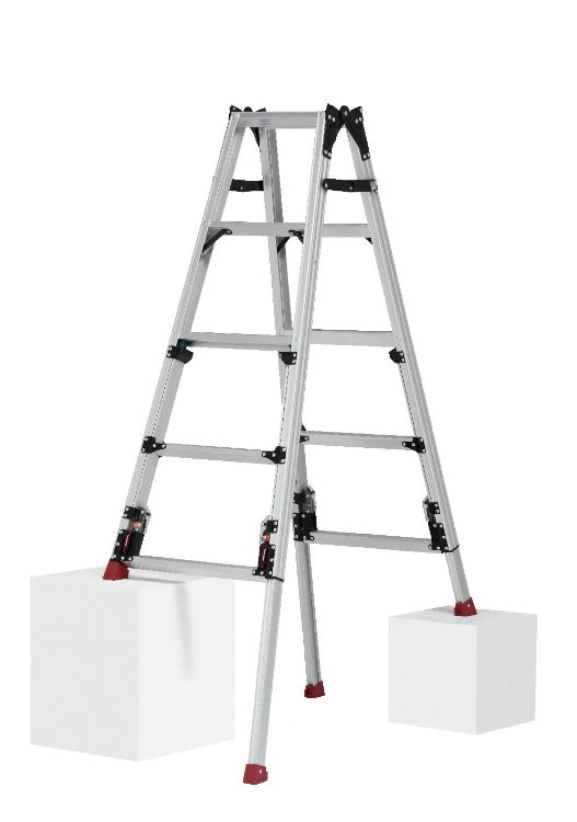 ピカコーポレーション PiCa 四脚アジャスト式はしご兼用脚立 上部操作タイプ SCN ロングスライドタイプ..