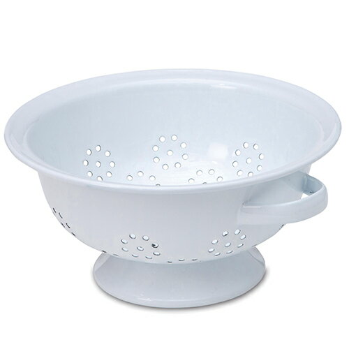 ポッシュリビング POMEL コランダー L ホワイト 525L | ざる ザル 水切り 水切りボウル フルーツ入れ 調理雑貨 ホウロウ ほうろう 琺瑯 白 キッチン キッチン雑貨 ナチュラル 北欧 雑貨 アンティーク おしゃれ シンプルのサムネイル