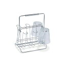 【条件付き送料無料】 ワイヤーグラスラック スチール クロムメッキ W20 D17 H24cm | グラススタンド カップスタンド コップスタンド スタンド カップ コップ グラス ガラス グラスラック ラック グラスホルダー キッチン ワイヤーグラスラック