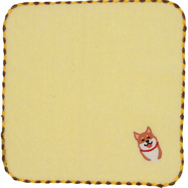 おしゃれ刺繍ミニハンカチ しば犬 42309303 | 25-0142-237 生活雑貨 生活用品 日用品 キッチン雑貨 小物 雑貨 タオル フェイスタオル バ...