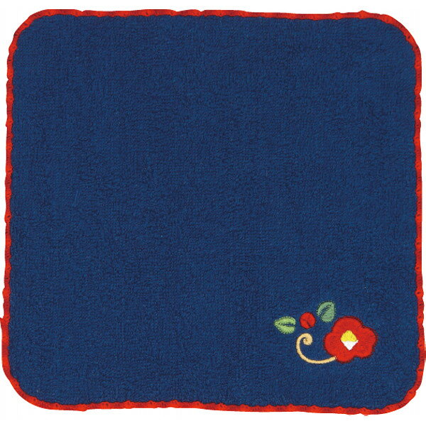 おしゃれ刺繍ミニハンカチ つばき 42309304 | 25-0142-245 生活雑貨 生活用品 日用品 キッチン雑貨 小物 雑貨 タオル フェイスタオル バスタオル ウォッシュタオル ハンドタオル ハンカチ 国産 日本製 セット 贈答品 贈り物 ギフト プレゼント