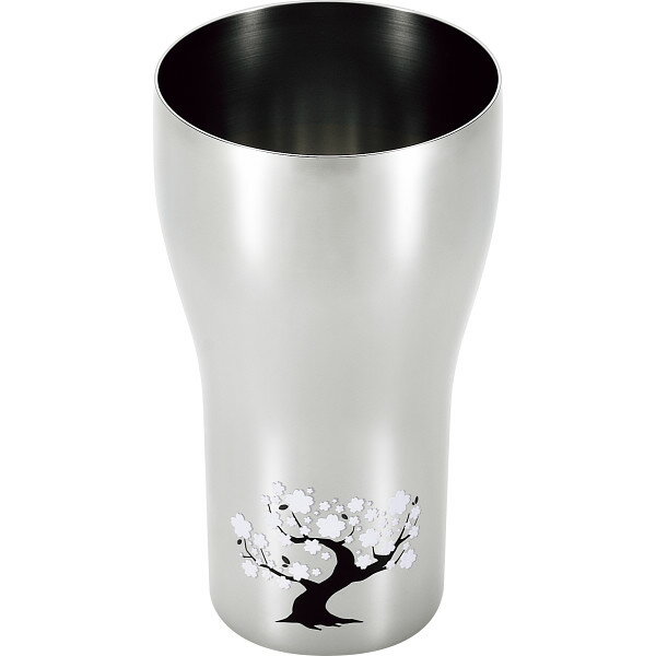 燕熟の技 感温ステンレスタンブラー 桜 EJK-350 | 23-0233-015 キッチン用品 コップ カップ 飲み物 焼酎 日本酒 ビール シンプル 保冷 持ちやすい オシャレ 居酒屋 家飲み 呑み 銅 桜 さくら サクラ ギフト プレゼント プチプレゼント 贈り物