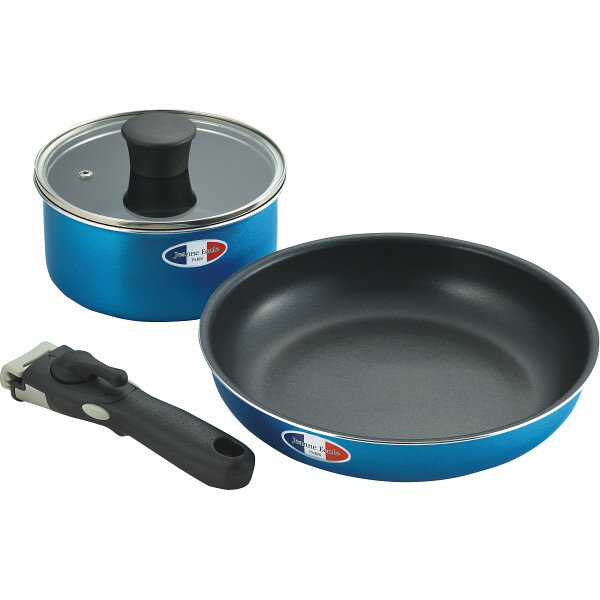 ジャンヌ・エコール 着脱ハンドル鍋2点セット JE-121R | 23-0469-079 キッチン用品 雑貨 グッズ ツール セット 鍋 ハンドル 取っ手 使いやすい 機能性 便利 万能 マルチ 便利 贈答品 贈り物 お祝い ギフト プレゼント