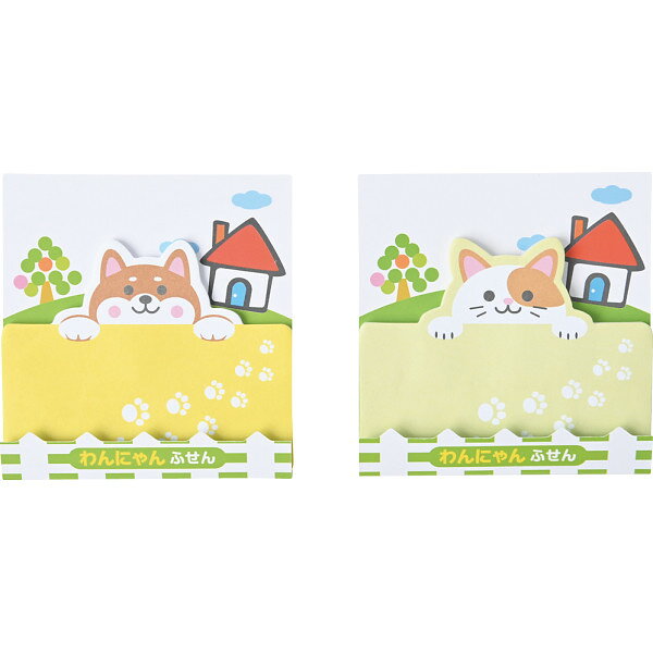 ※image photo 可愛いわんにゃんを型抜きした、貼ったり、立てたり、挟んだり、いろいろ使えるメモふせんです。 ●各20枚●2柄アソート●柄指定はできません。 原産国：CHN：中国 宅配冷蔵区分：01：常温 品番：48-51 管理番号：23-0615-016 ※画像はイメージです。 ※パッケージ、仕様、品番などの変更が予告なく変更される場合が御座います。 カテゴリー