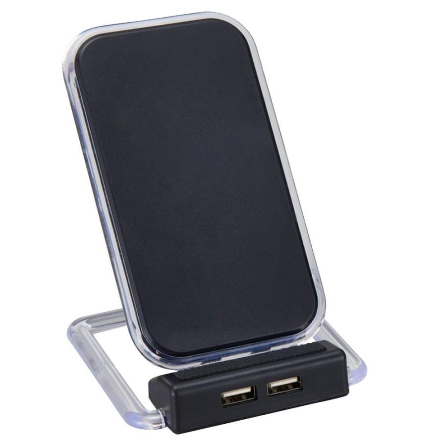 2USBポート付ワイヤレス充電器 アスタブ 6169-23 | 23-0597-034 モバイルグッズ モバイル用品 雑貨 小物 ツール 充電器 ワイヤレス充電器 USBポート 置くだけ 便利 多機能 贈答品 贈り物 お祝い ギフト プレゼント