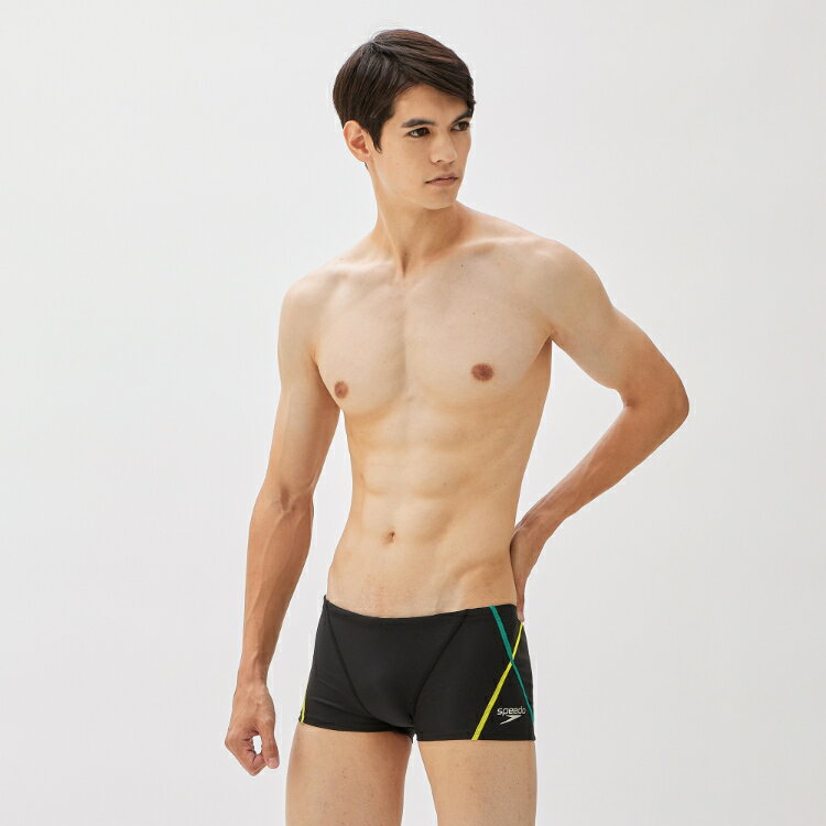 speedo スピード PUSH UP TURNS BOX イエロー Lサイズ ST52301 YE | スポーツ 運動 スポーツ用品 水着 スイムウェア ビキニ ボックス メンズ 男性 トレーニング アクティブスイマー 練習用 耐塩素性 ストレッチ性 メンズボックス レッグ丈 イエロー シンプル L