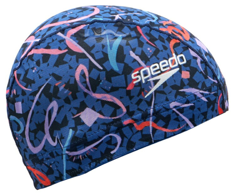 speedo スピード FELICITA MESH C NVxPPL L SE12404 NP | スピード 2024年限定グラフィック 水泳 プール 大人用 メッシュキャップ スイムキャップ スイミングキャップ ユニセックス フィット感 快適 メッシュ 定番