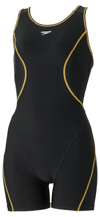 speedo スピード FEEL UP L-HALF KNE KxK L SFW12354 KK | スイムウェア レディースハーフニースキン 2分丈 軽量 カップ付き フィット 体型カバー ソフト素材 水着 水泳 プール ヨガ ラン 運動 スパ フィットネス アクアエクササイズ 水陸両用