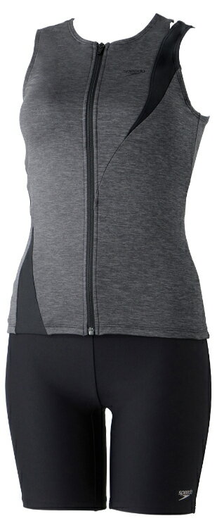 speedo スピード DIAGONA-Z PRO SEPA Kミックス M SFW32410 KX | スイムウェア ディースセパレーツ トップス ボトムス 3.5分丈 スタイルアップ UV ストレッチ性 水泳 スイミング プール ヨガ ラン 運動 フィットネス アクアエクササイズ ウエア 水陸両用